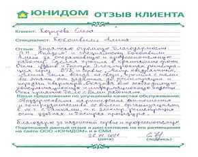 Отзыв Козыревой Елены о работе Кокошвили Алины