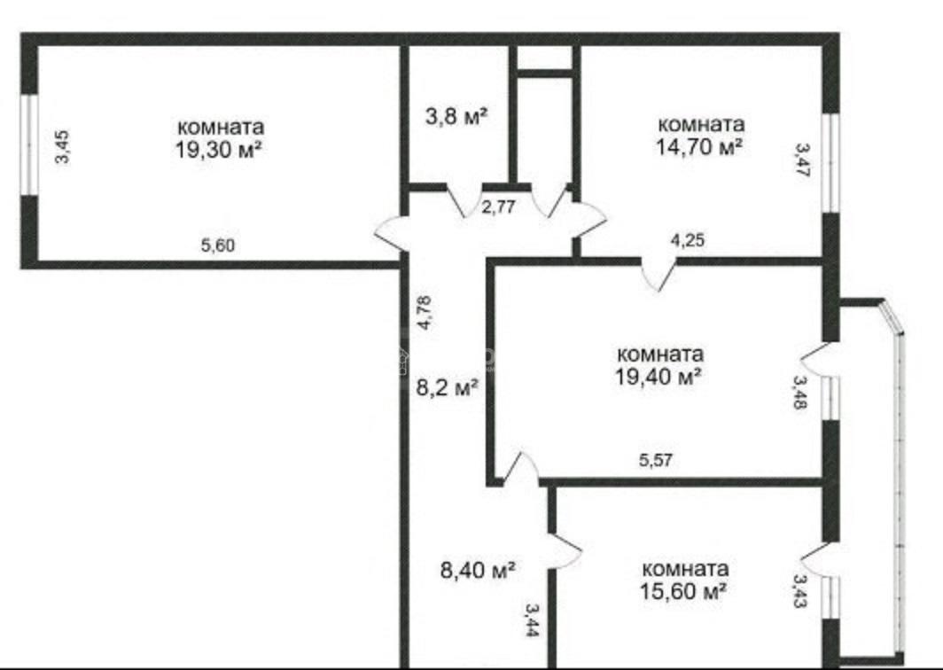 План квартиры 121 серии 3 комнатной квартиры